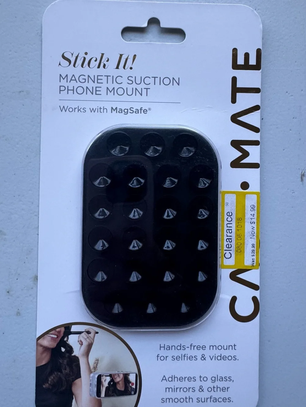 case-mate Black MagSafe-Compatible Magnetic Suction Phone Mount